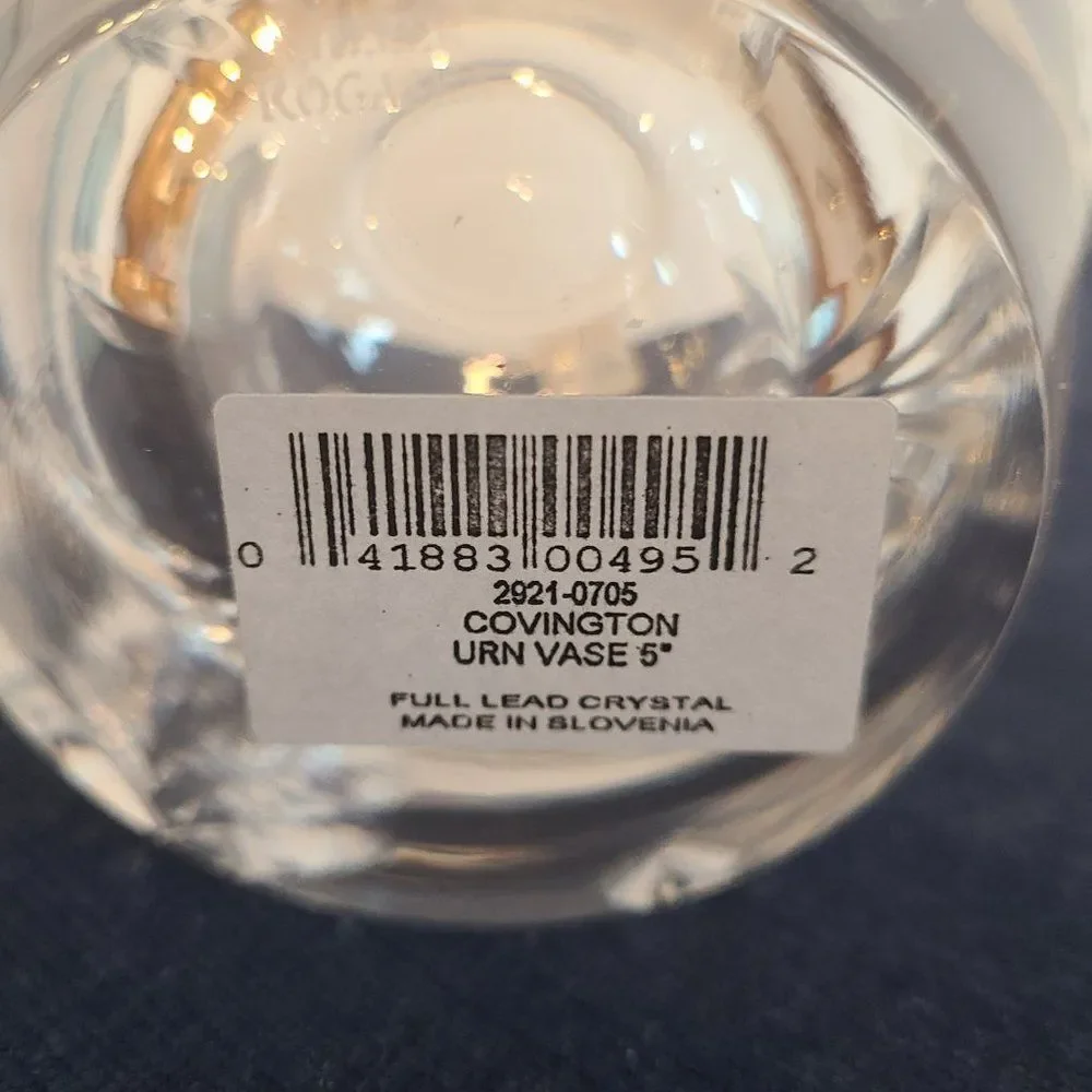 Miller Rogaska Crystal Covington Urn Vase 5